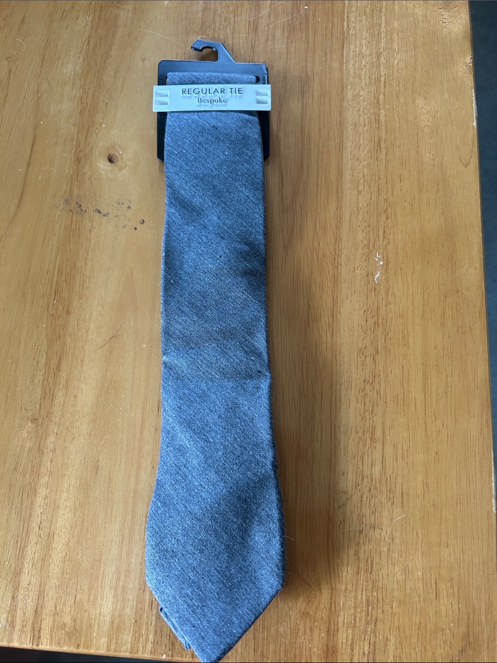 Bespoke Men's Slate Gray Solid Tie
